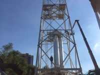 Изображение из альбома Изготовление пятиствольной дымовой трубы 80 метров