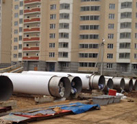 Производство второй дымовой трубы высотой 78 метров